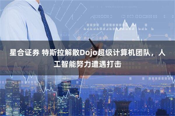 星合证券 特斯拉解散Dojo超级计算机团队，人工智能努力遭遇打击